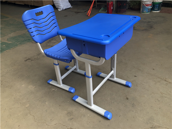 ABS深藍(lán)色單人課桌椅